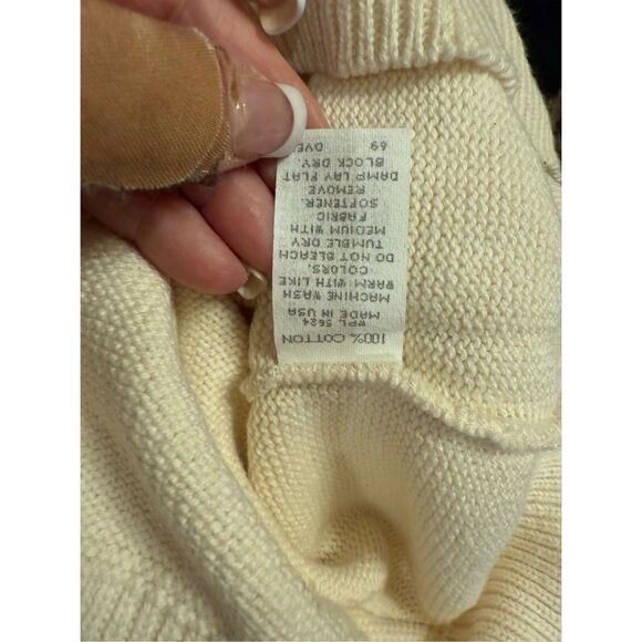 New!  Isle of Cotton Men’s Pullover Sweater Sz. M Golf Cream - Picture 8 of 9